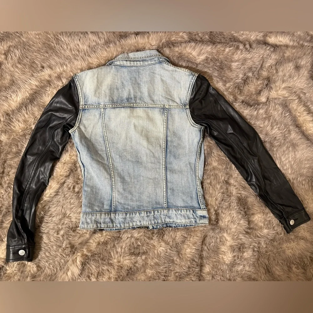 Talula Denim Jacket with Leather Sleeves - Picture 4 of 4